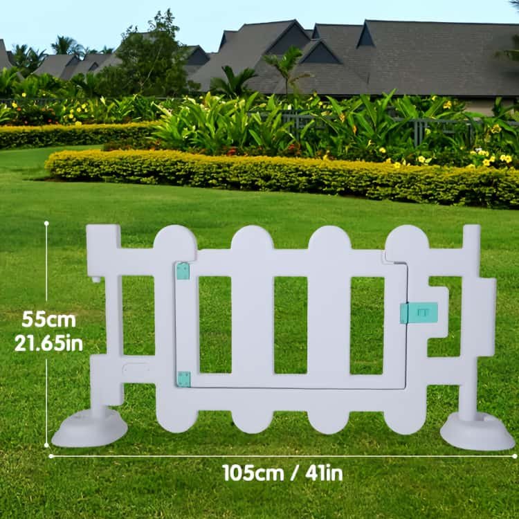 white soft play fence