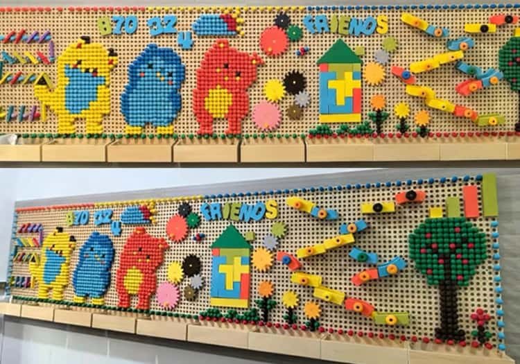 Gioco da parete Stem Wall Parete educativa in legno