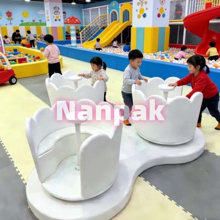 Wavy Three Cups Rotating Merry Go Round