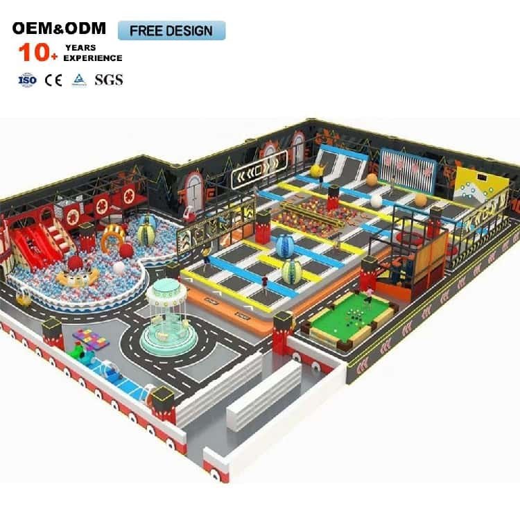 trampoline park with soft play