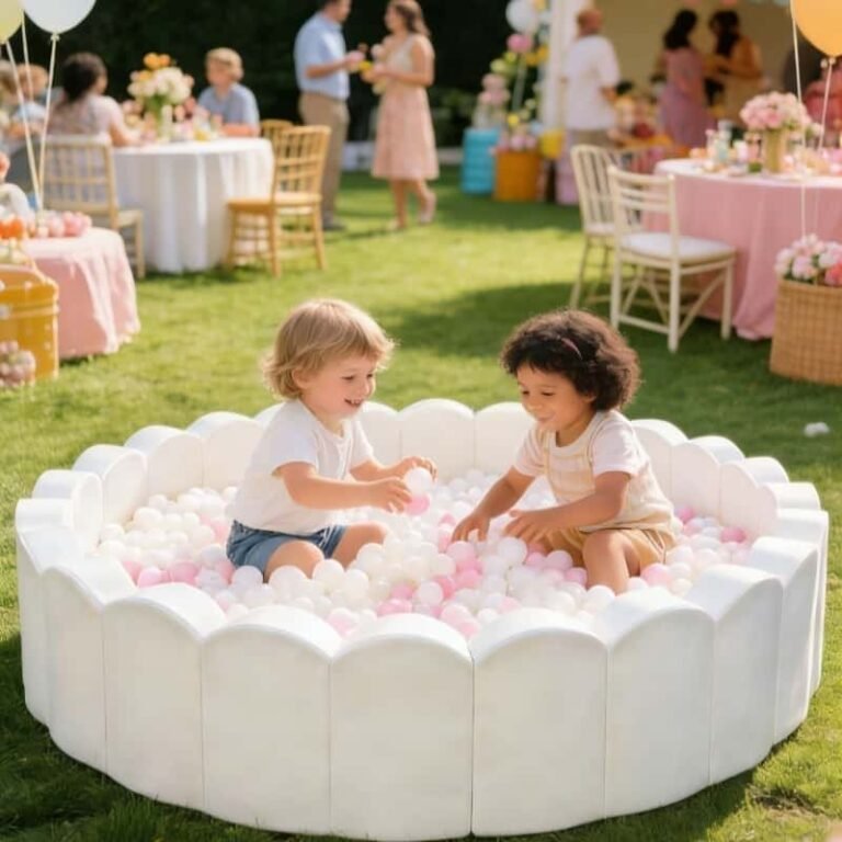 Cloud Edge White Round Kids Ball Pit