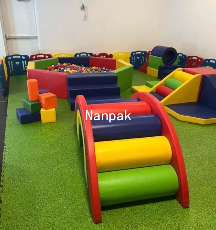 أزرق أحمر أصفر أصفر أخضر قوس قزح أطقم اللعب اللينة من البولي يوريثان