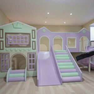 Princess-Themed Kids Gym Slide Bridge Castle
